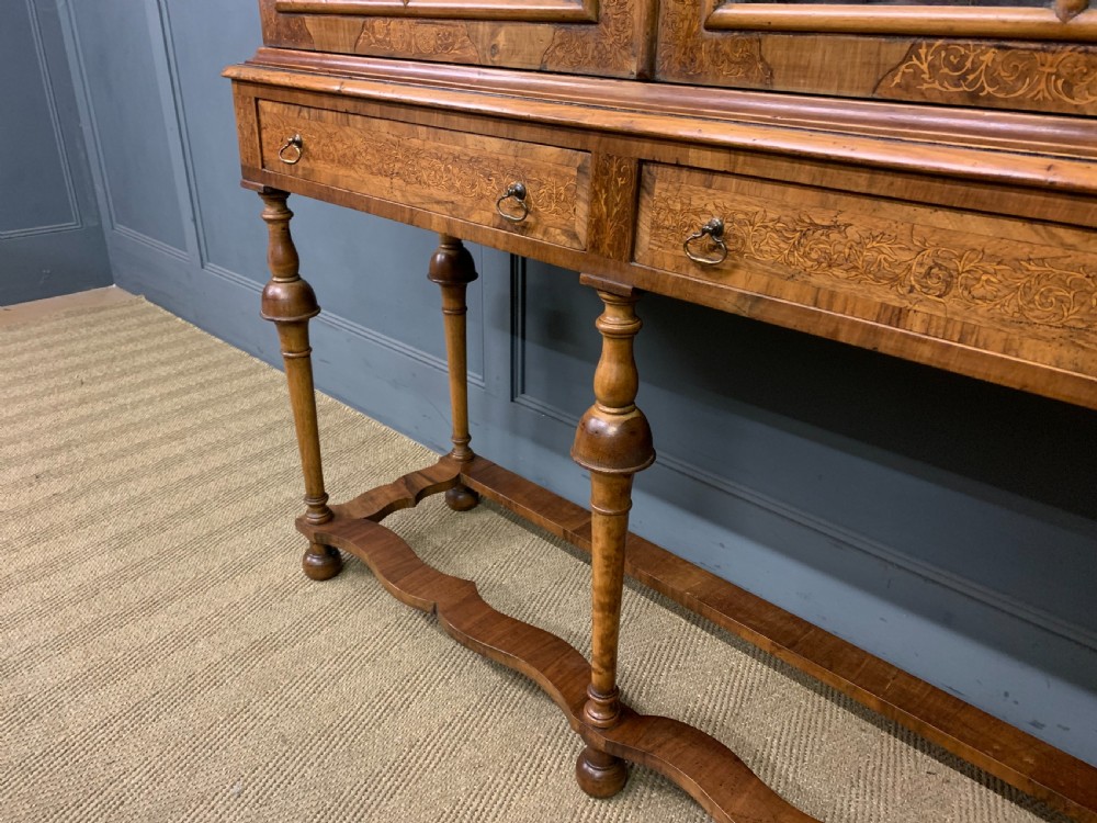 Marquetry Inlaid Burr Walnut Cabinet on Stand View XIII