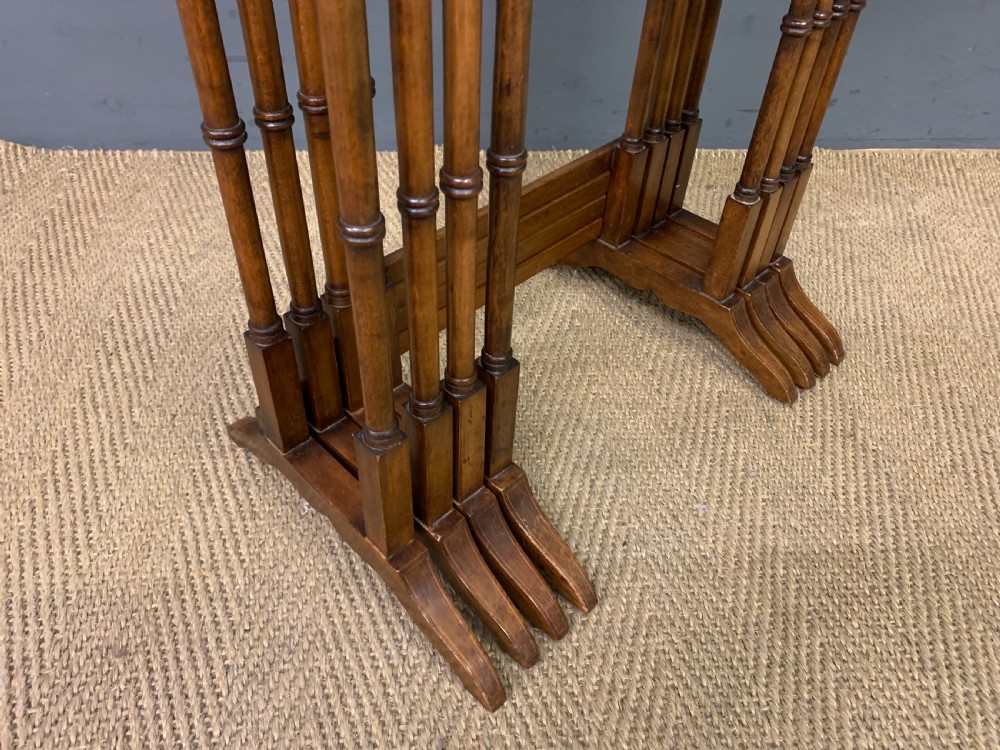 Nest of 4 Inlaid Mahogany Tables View XI