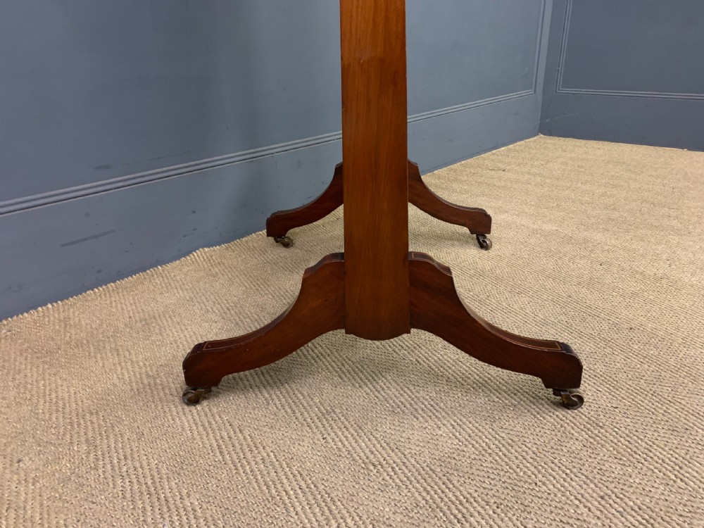 Edwardian Oval Inlaid Mahogany Cheval Mirror View VI