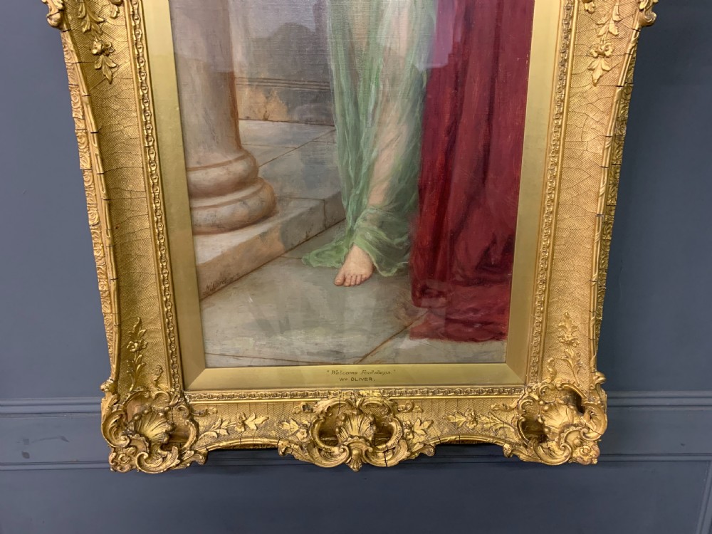 Genre Full Length Oil Painting of a Maiden by William Oliver View VI