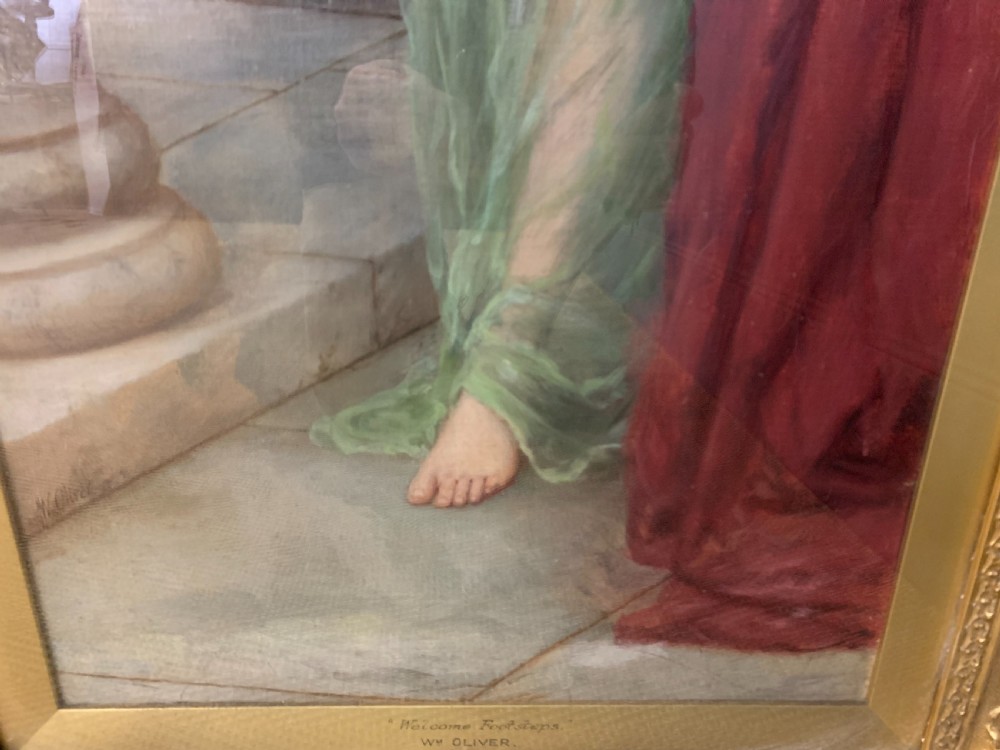 Genre Full Length Oil Painting of a Maiden by William Oliver View X