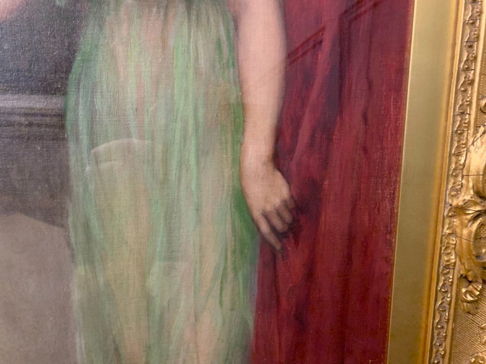 Genre Full Length Oil Painting of a Maiden by William Oliver View XI