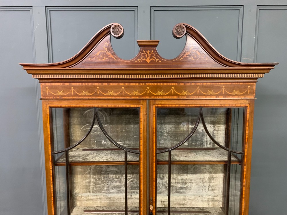 Inlaid Mahogany Display Cabinet View VII