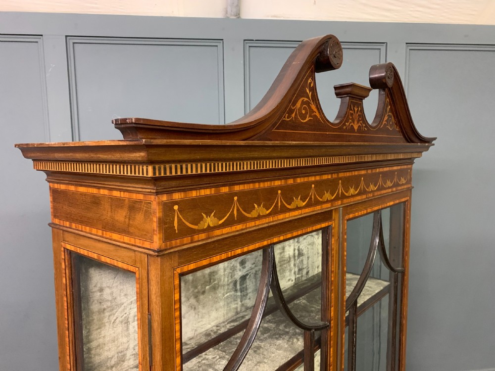 Inlaid Mahogany Display Cabinet View XIV