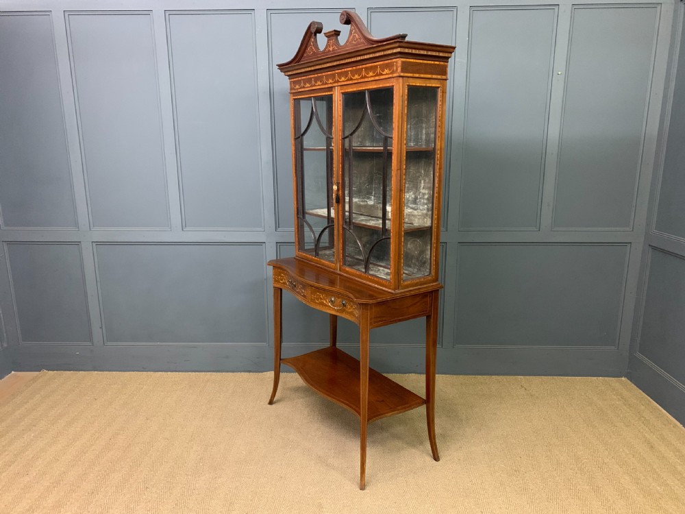Inlaid Mahogany Display Cabinet View XVI