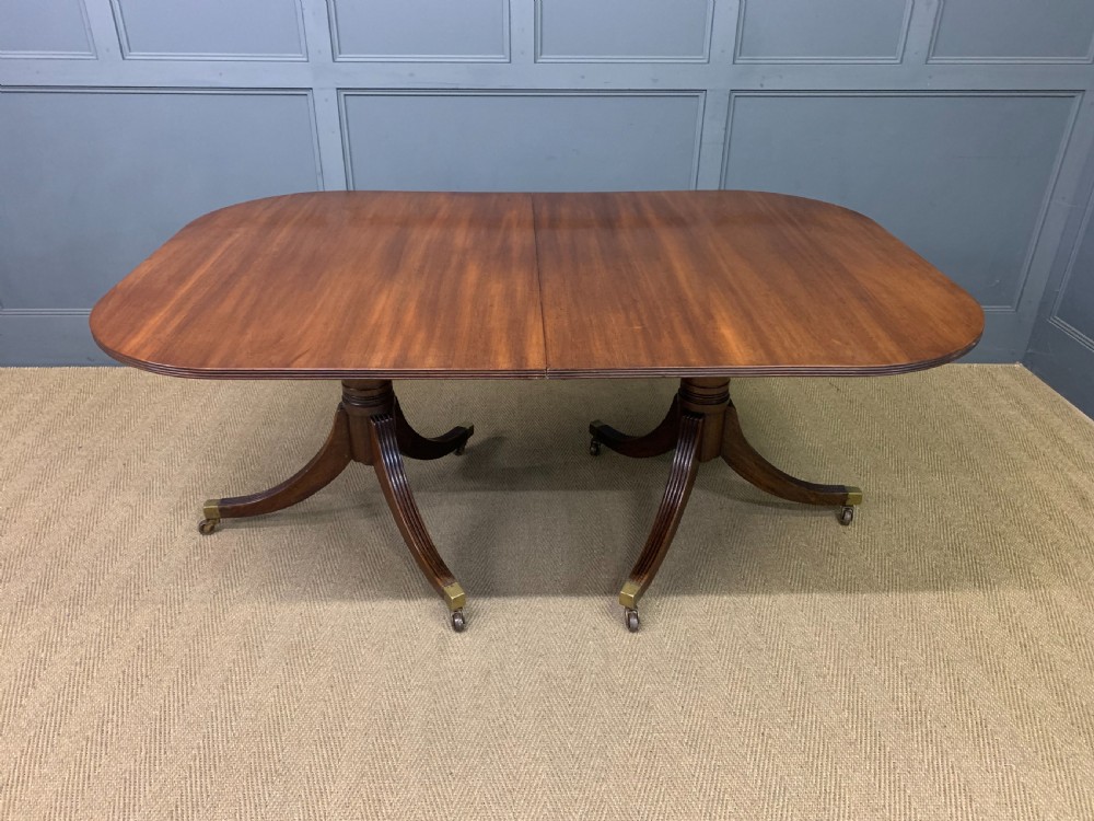 Mahogany Twin Pillar Dining Table View II