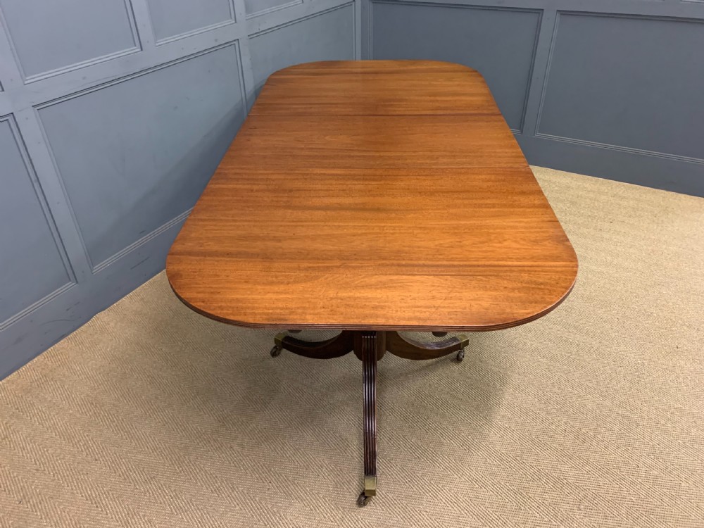 Mahogany Twin Pillar Dining Table View XI