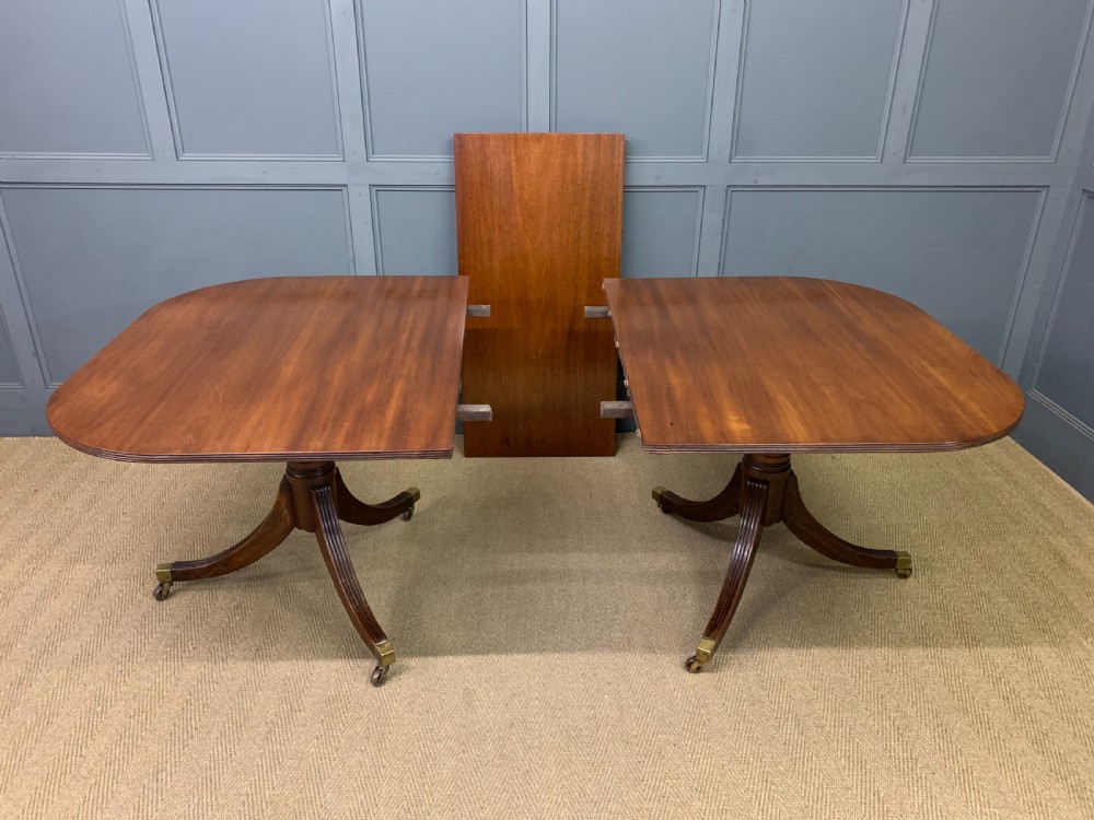 Mahogany Twin Pillar Dining Table View XII