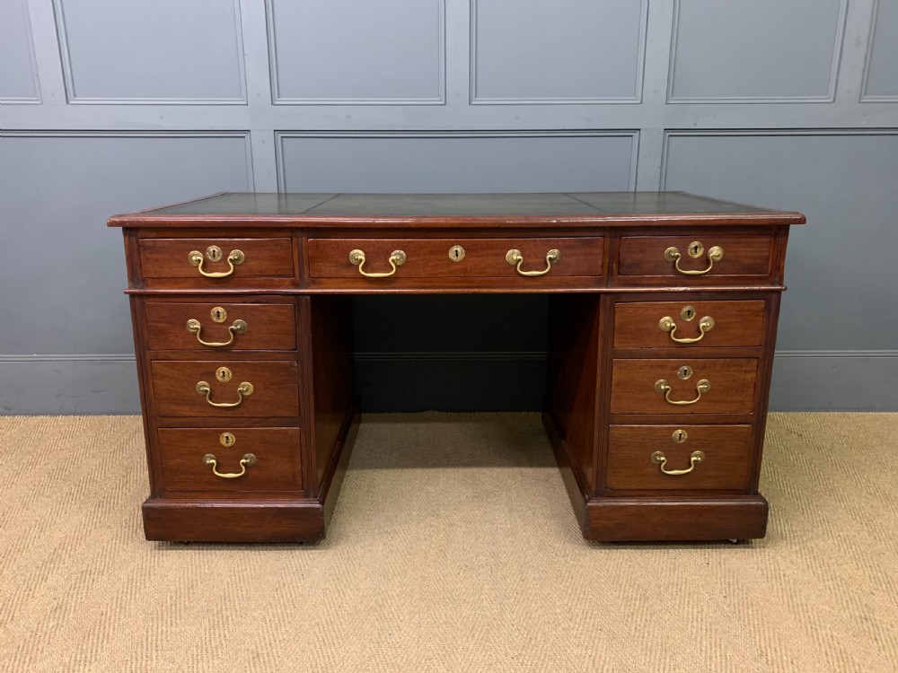 Mahogany Twin Pedestal Desk View II