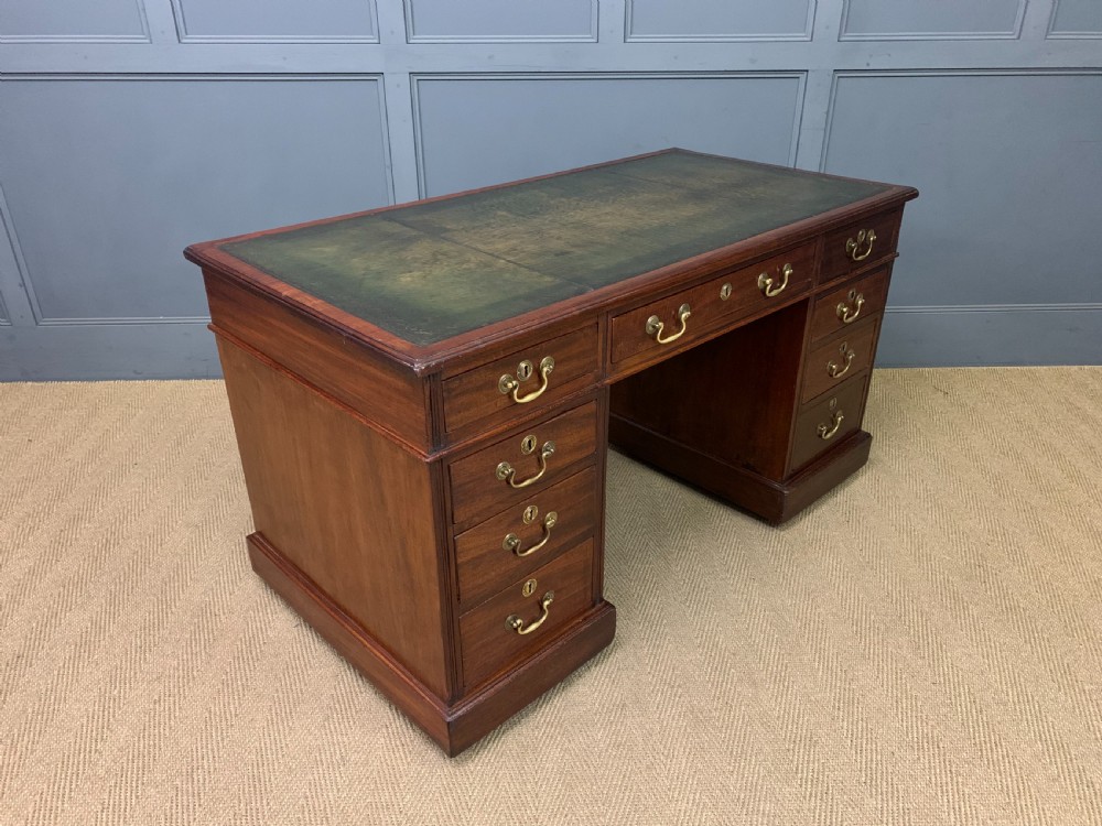 Mahogany Twin Pedestal Desk View VIII