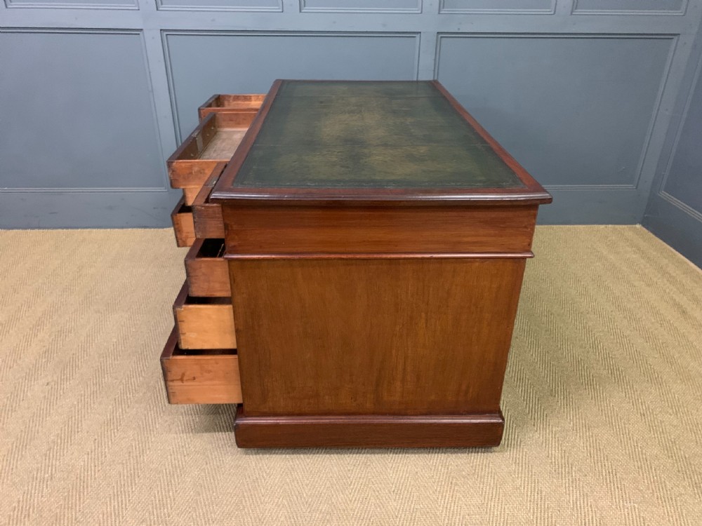 Mahogany Twin Pedestal Desk View XIII