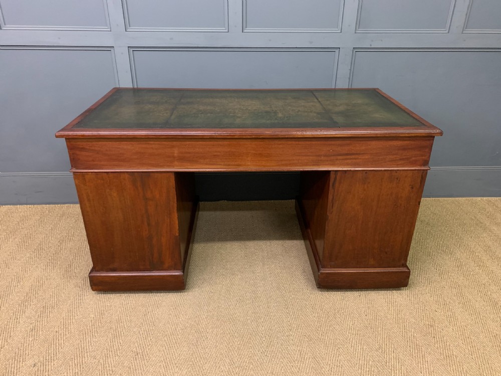 Mahogany Twin Pedestal Desk View XIV