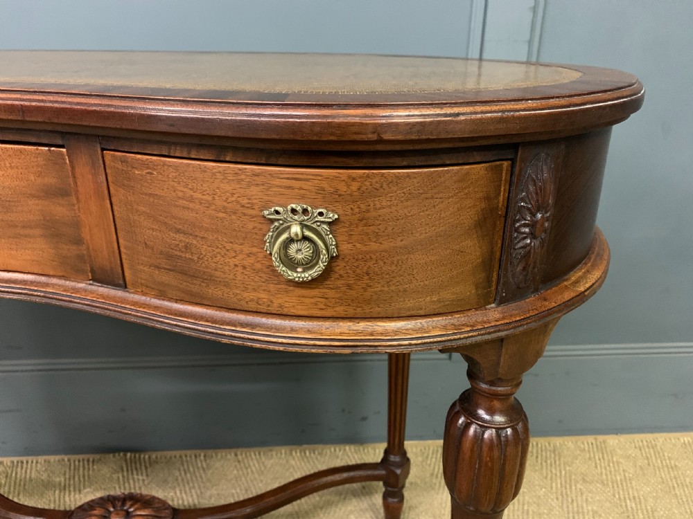 Mahogany Kidney Shaped Writing Table View V