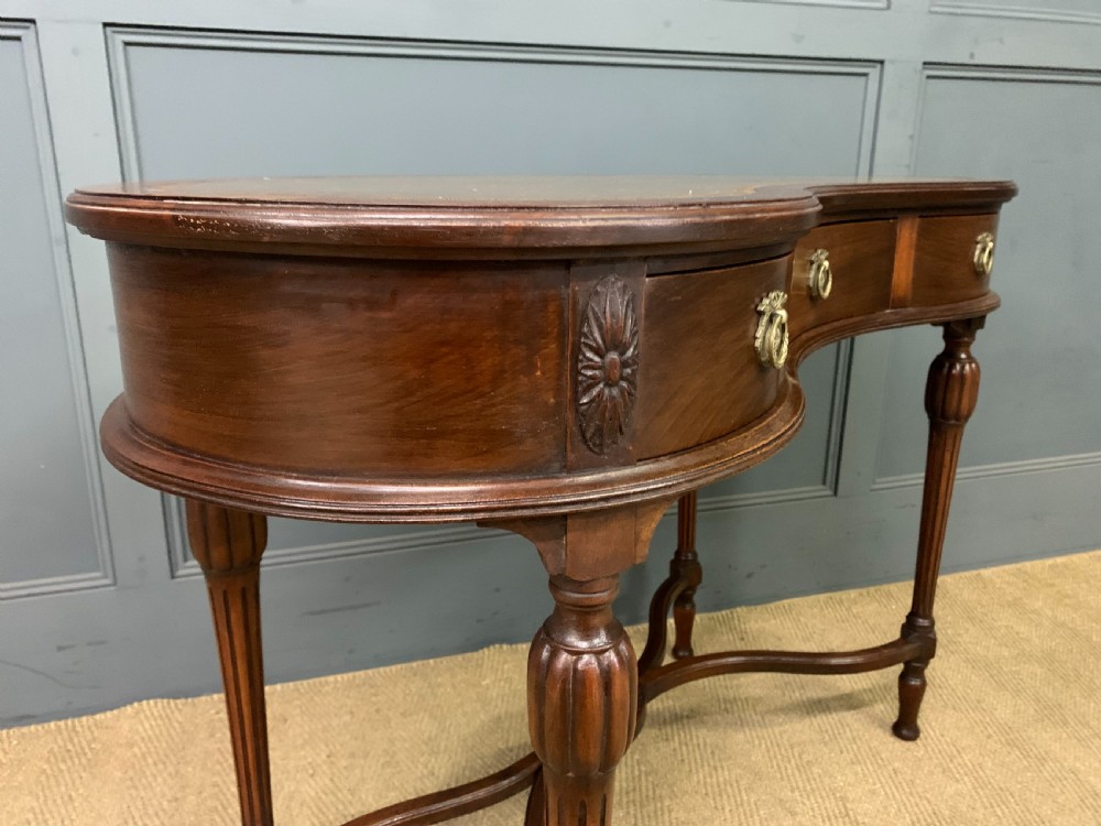 Mahogany Kidney Shaped Writing Table View XII