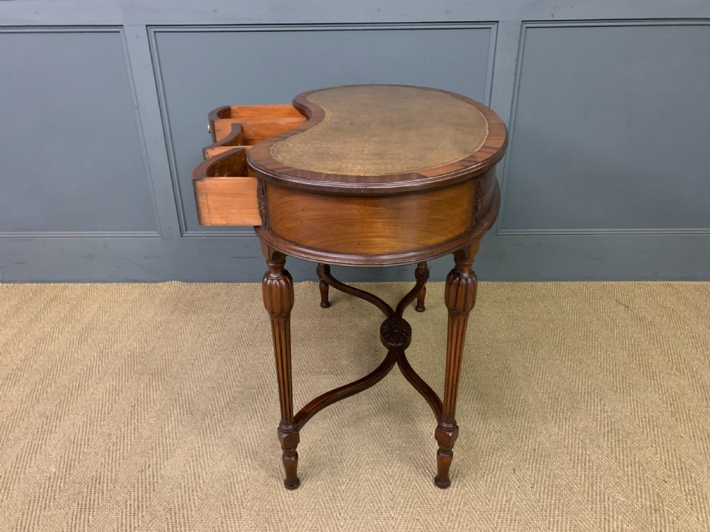 Mahogany Kidney Shaped Writing Table View XIV