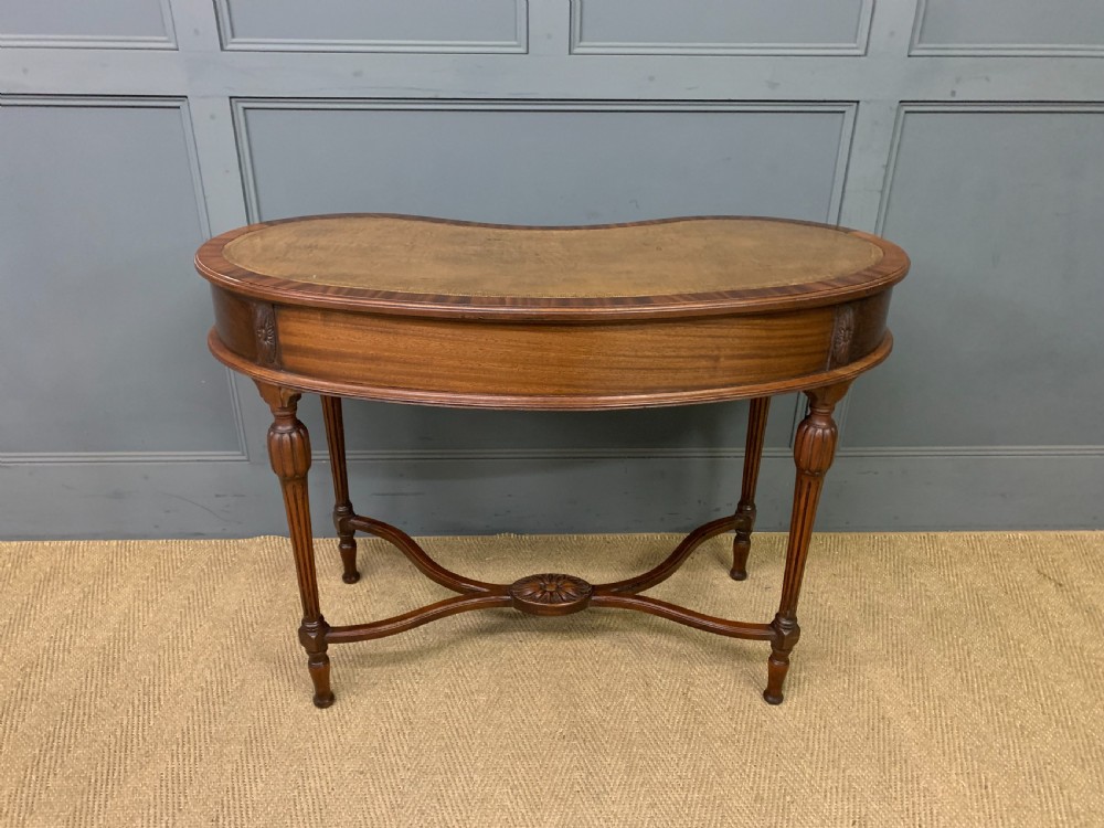 Mahogany Kidney Shaped Writing Table View XV