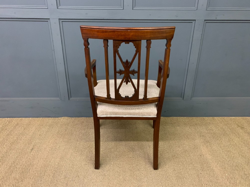 Edwardian Inlaid Mahogany Armchair View XI