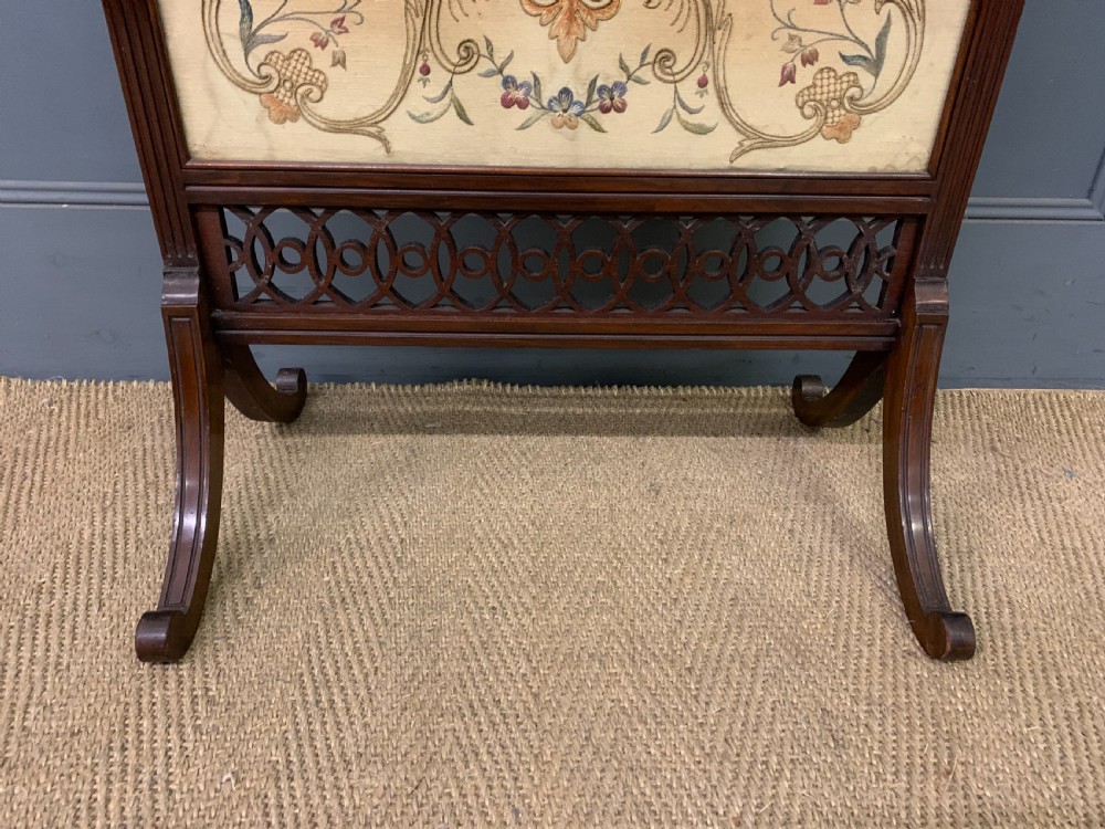 Victorian Mahogany Firescreen View V