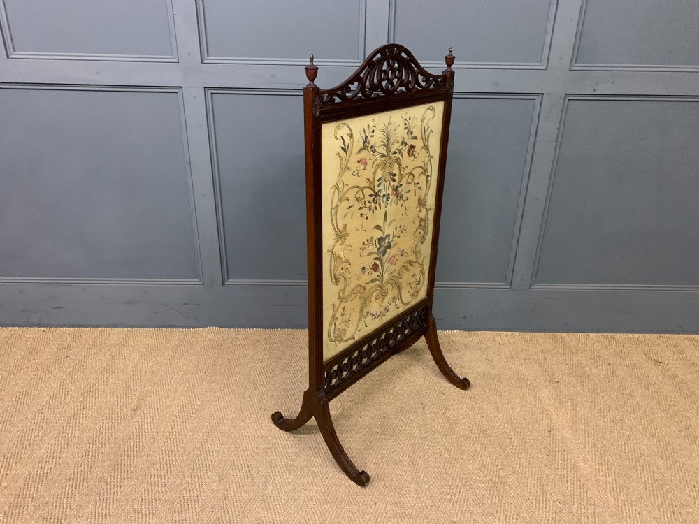 Victorian Mahogany Firescreen View VI