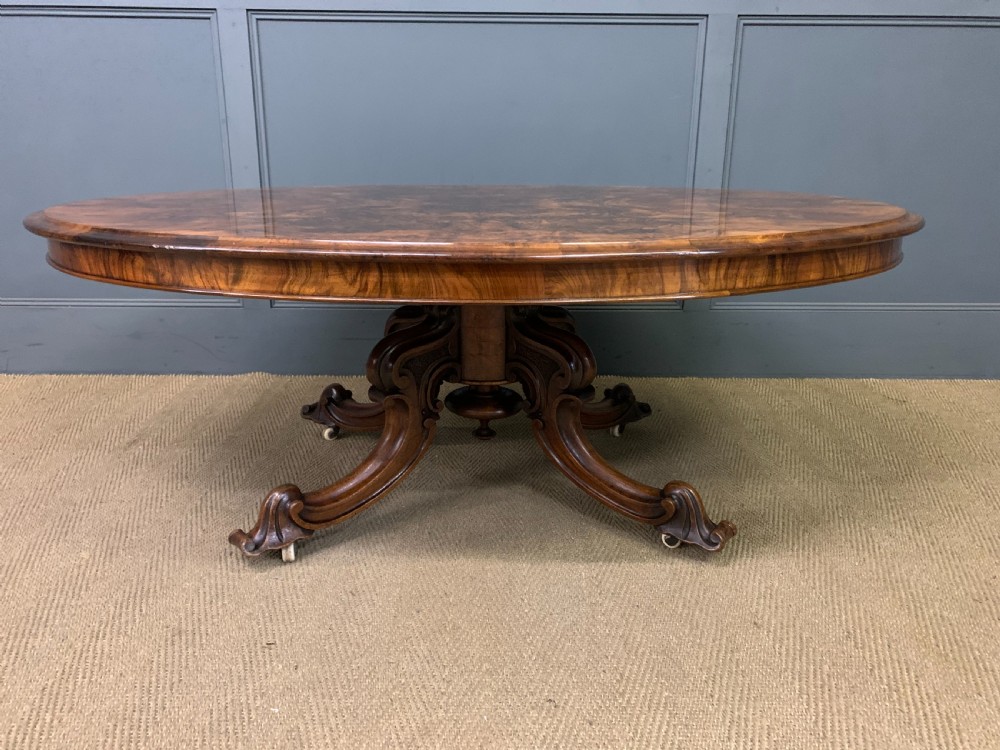 Large Sized Victorian Burr Walnut Coffee Table View V