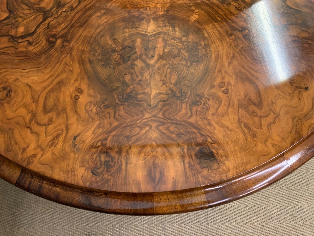 Large Sized Victorian Burr Walnut Coffee Table View XI