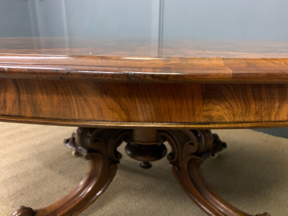 Large Sized Victorian Burr Walnut Coffee Table View XIII
