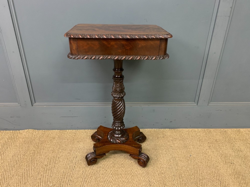 William IV Flame Mahogany Lamp Table View II