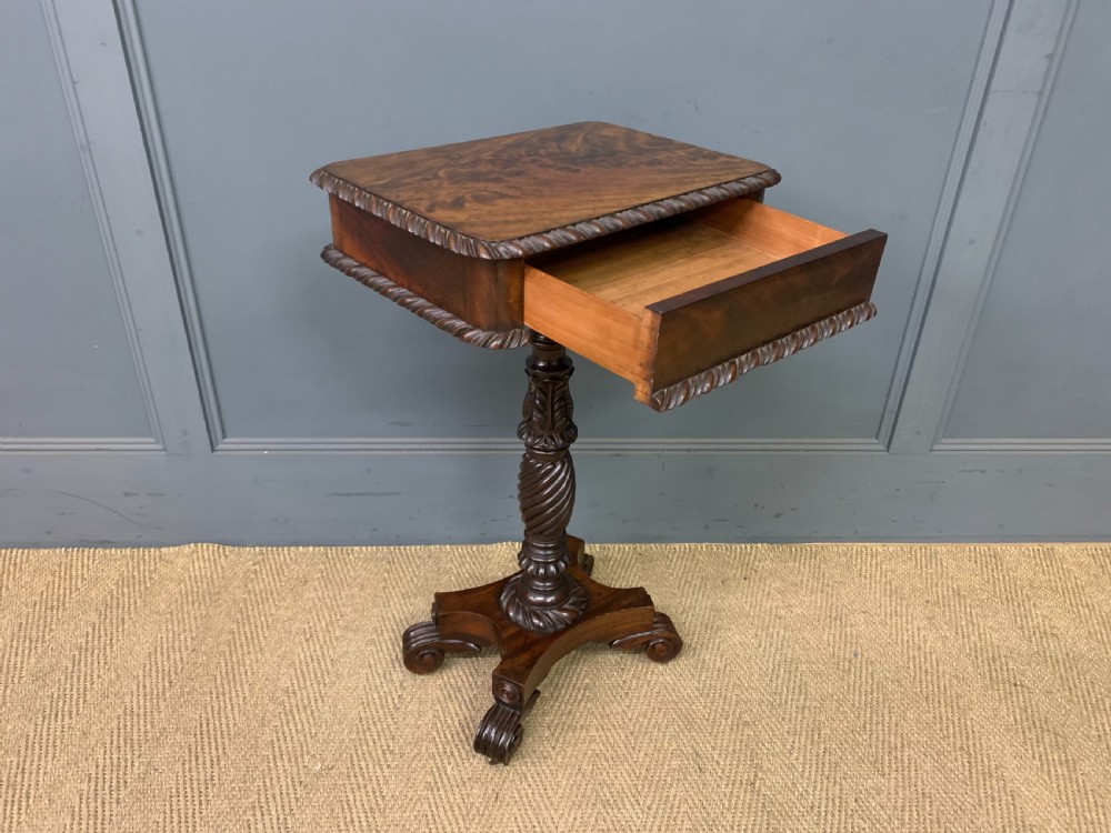 William IV Flame Mahogany Lamp Table View VIII