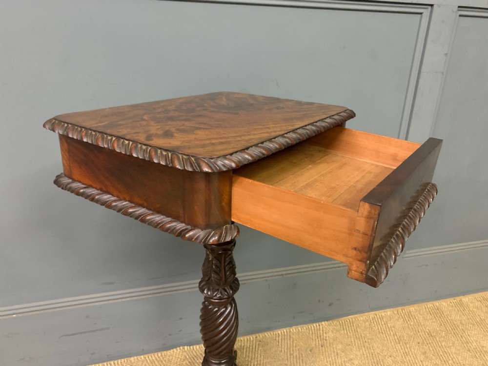 William IV Flame Mahogany Lamp Table View IX