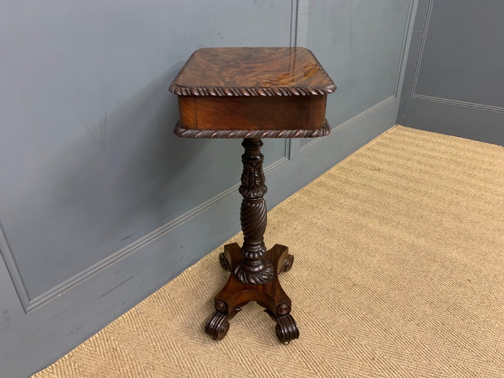 William IV Flame Mahogany Lamp Table View XI