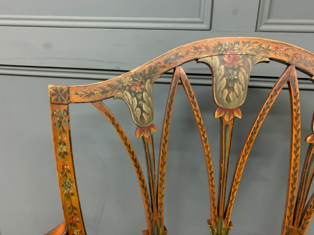 Painted Satinwood Armchair View VII