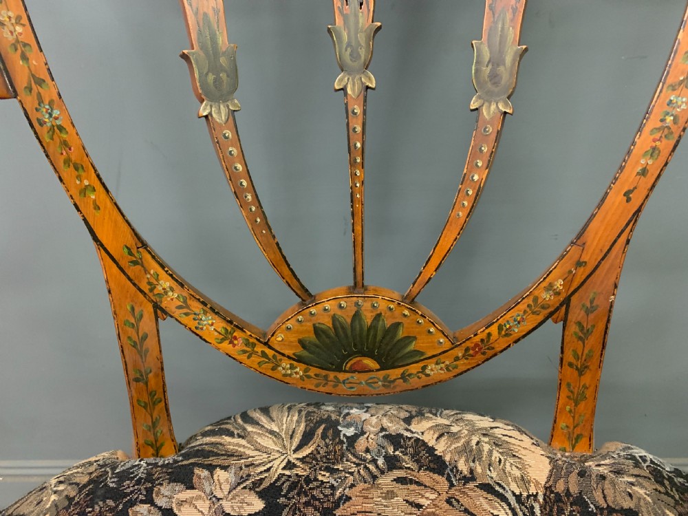 Painted Satinwood Armchair View VIII