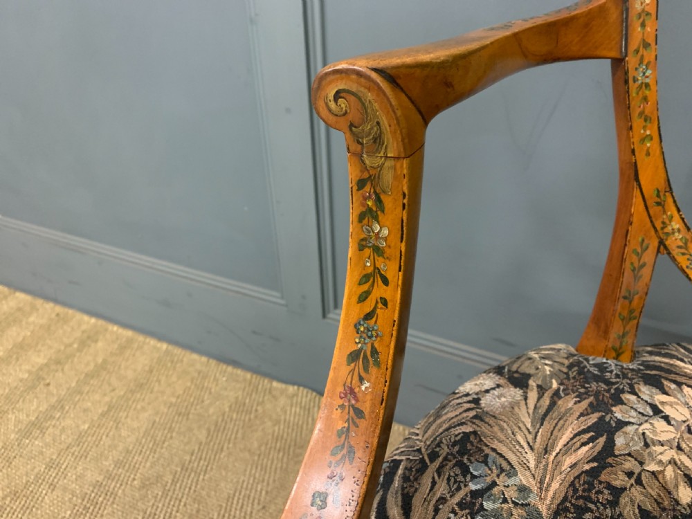 Painted Satinwood Armchair View IX