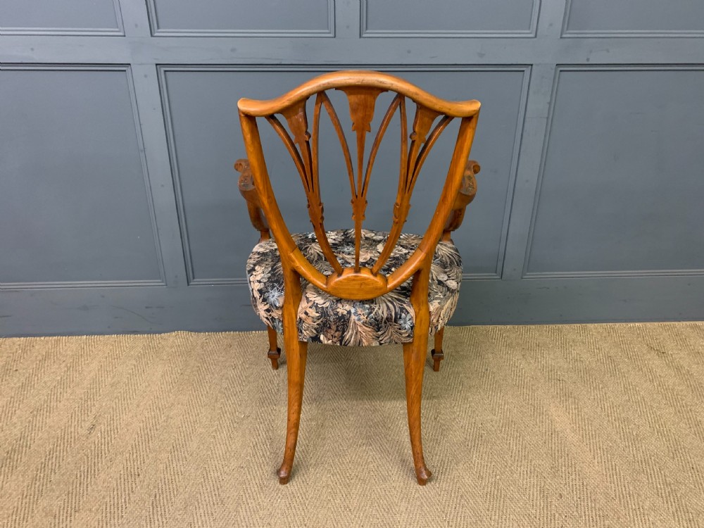 Painted Satinwood Armchair View XIII