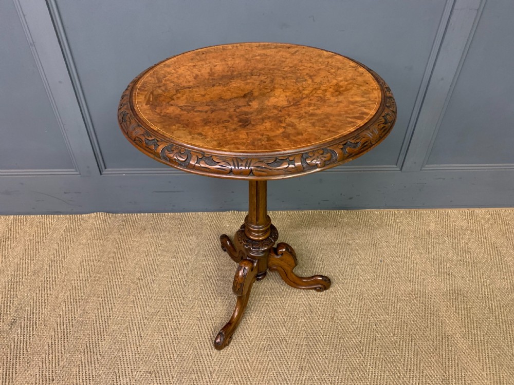 Victorian Burr Walnut Wine Table