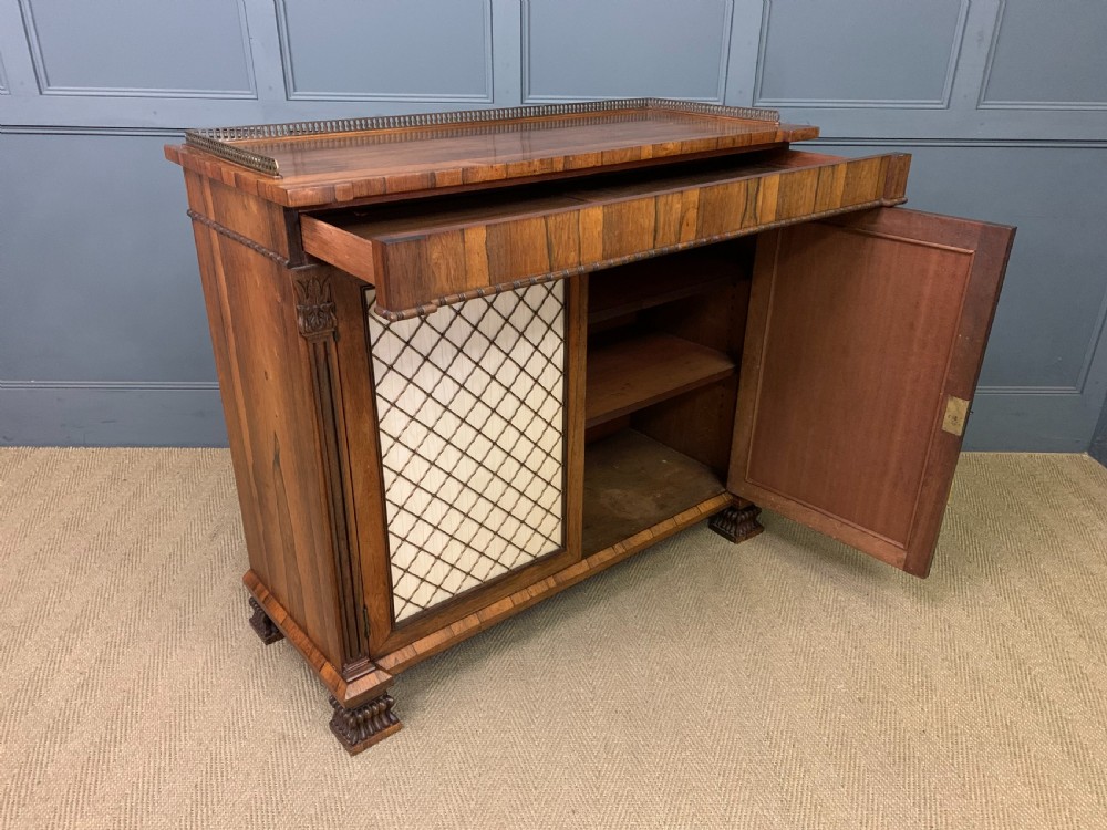 Regency Period Rosewood Side Cabinet View XVII