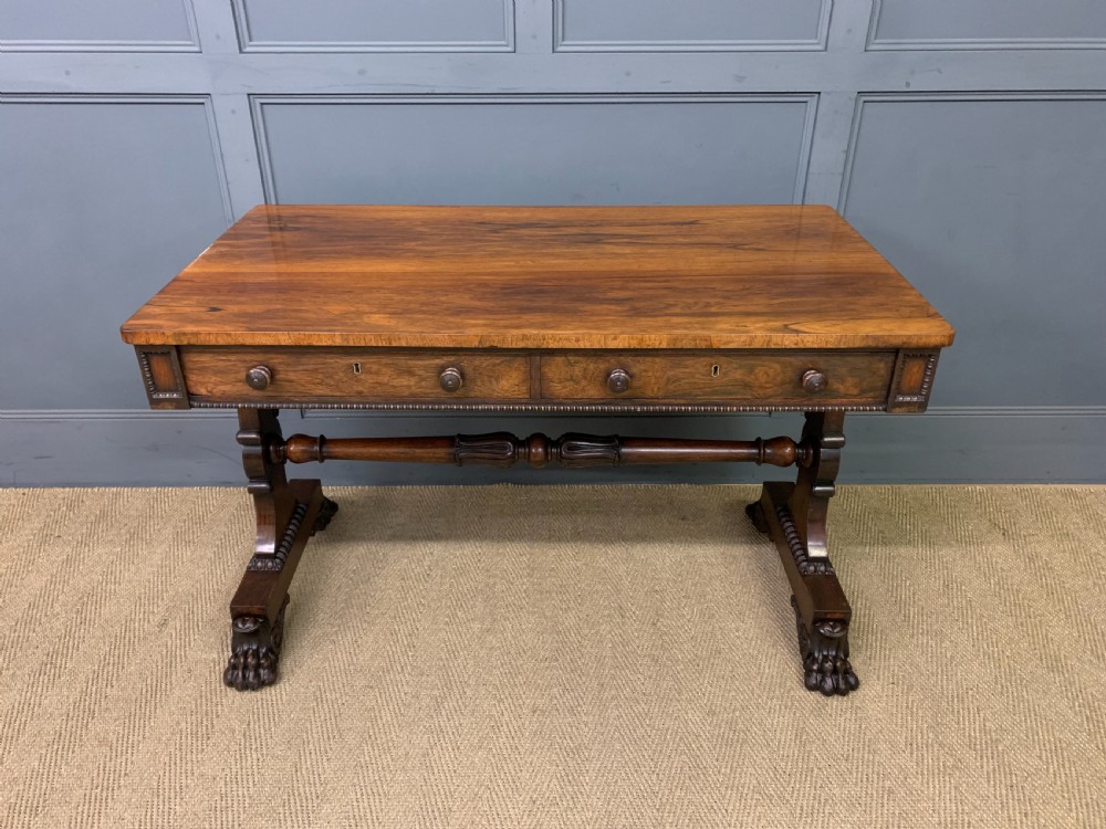 Regency Period Rosewood Library Table View II
