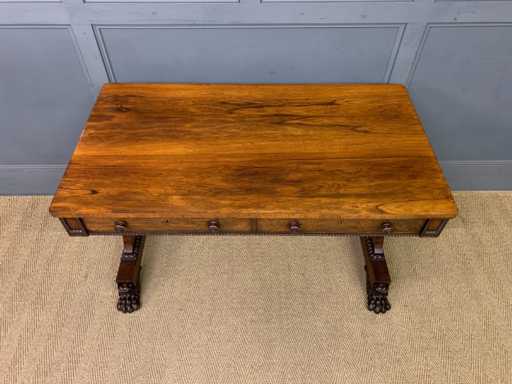 Regency Period Rosewood Library Table View IV