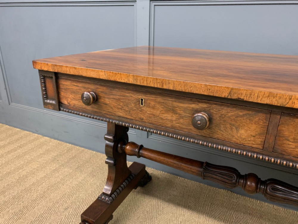 Regency Period Rosewood Library Table View V