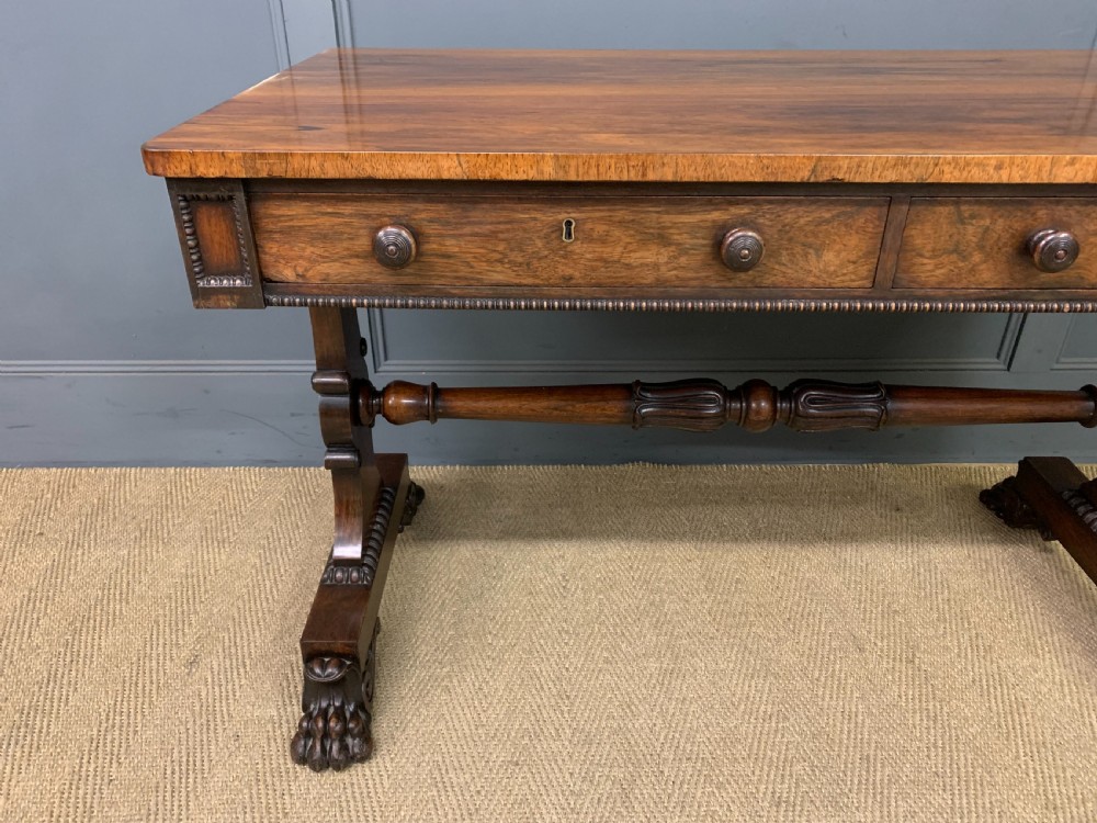 Regency Period Rosewood Library Table View VI