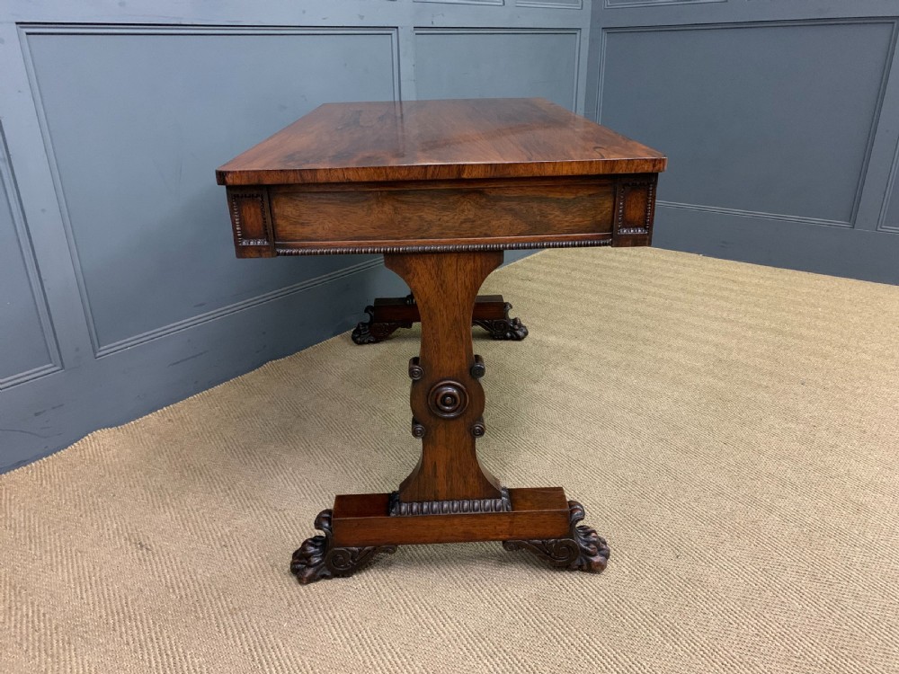 Regency Period Rosewood Library Table View XI