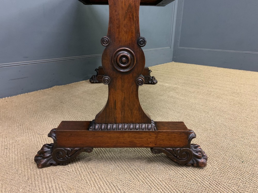 Regency Period Rosewood Library Table View XII
