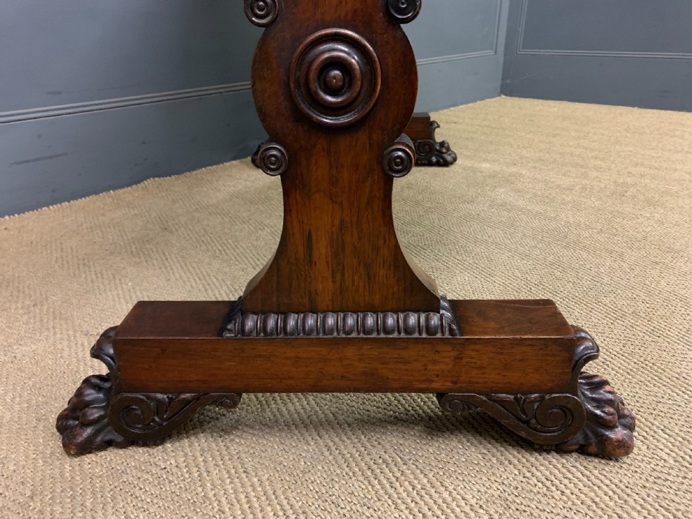 Regency Period Rosewood Library Table View XIV