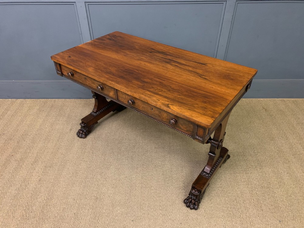 Regency Period Rosewood Library Table View XVIII