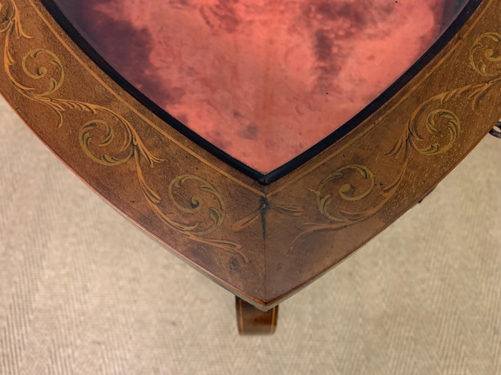 Inlaid Mahogany Heart Shaped Bijouterie Table View VI