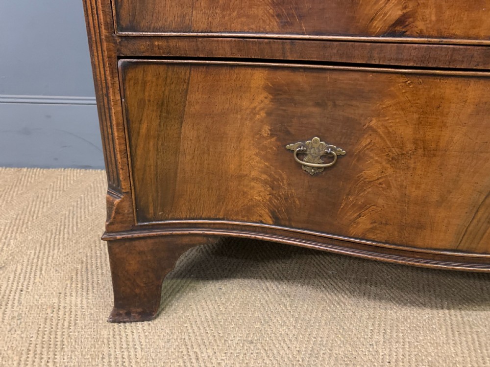 Serpentine Fronted Burr Walnut Chest of Drawers View V