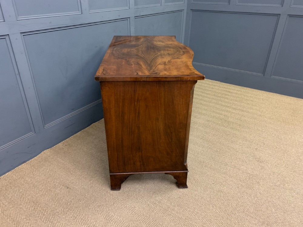 Serpentine Fronted Burr Walnut Chest of Drawers View VIII