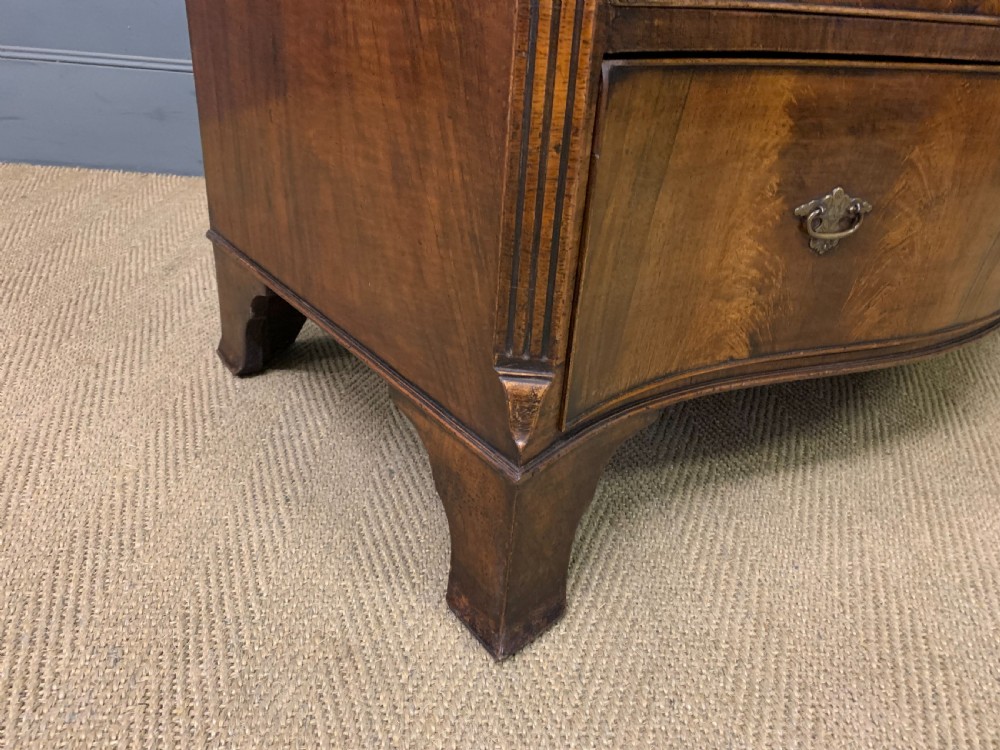 Serpentine Fronted Burr Walnut Chest of Drawers View X