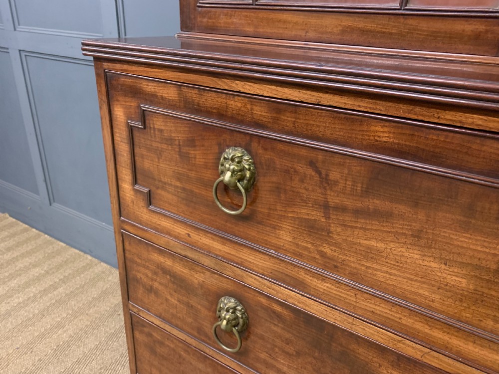 George III Mahogany Secretaire Bookcase View V