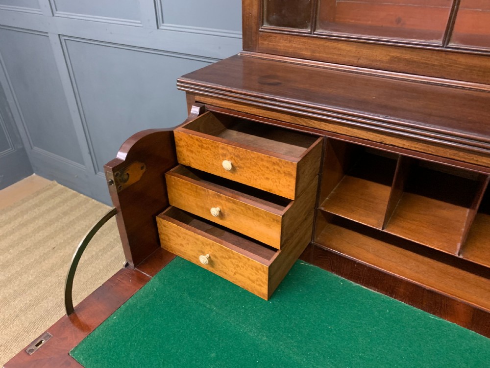 George III Mahogany Secretaire Bookcase View XVI